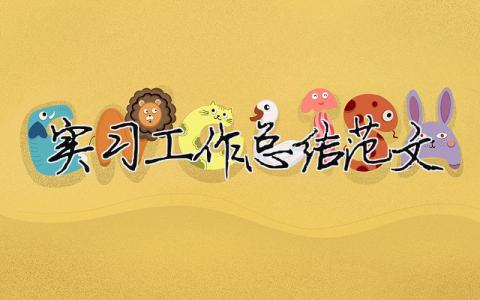 实习工作总结范文（精选合集15篇）