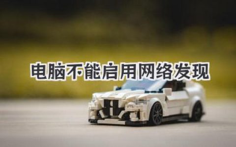 电脑不能启用网络发现